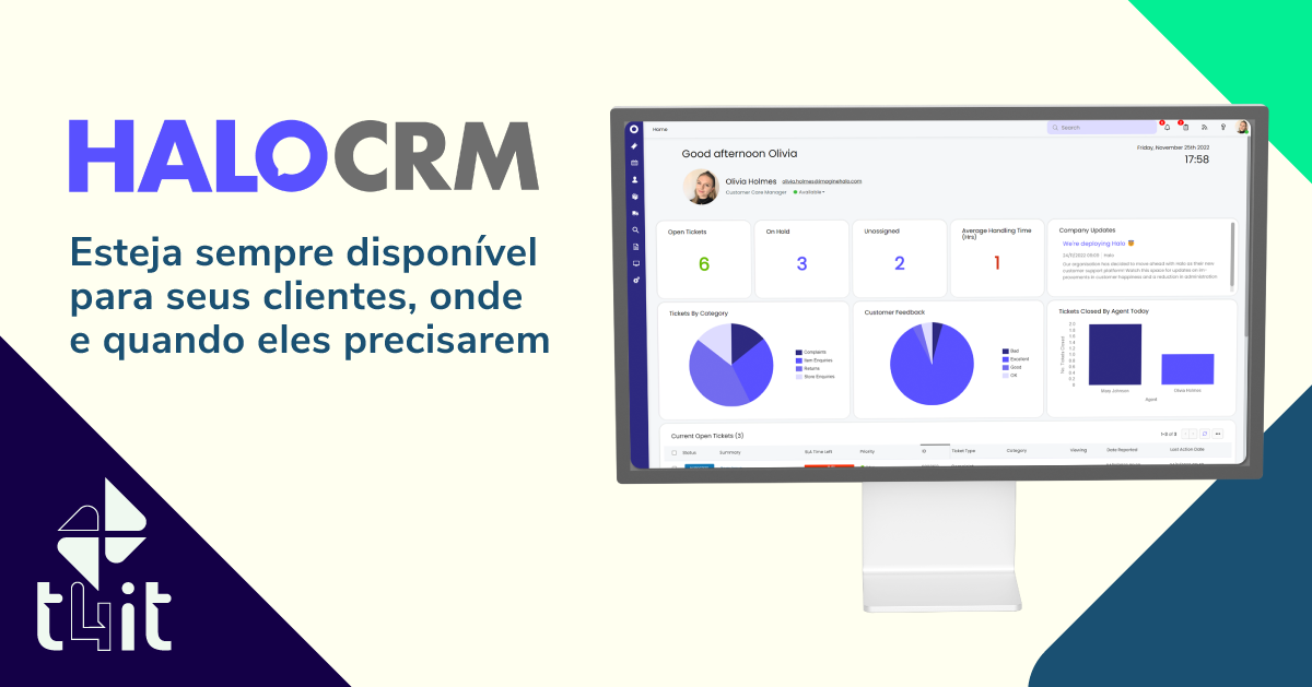 HaloCRM: Sempre disponível para os seus clientes, onde e quando eles precisarem